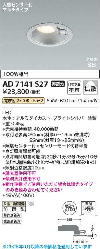 AD7141S27