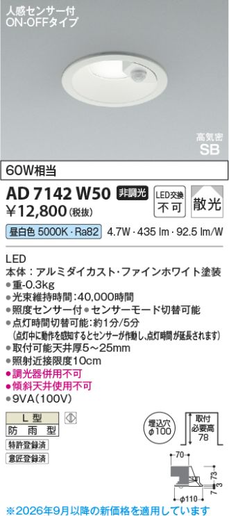 AD7142W50