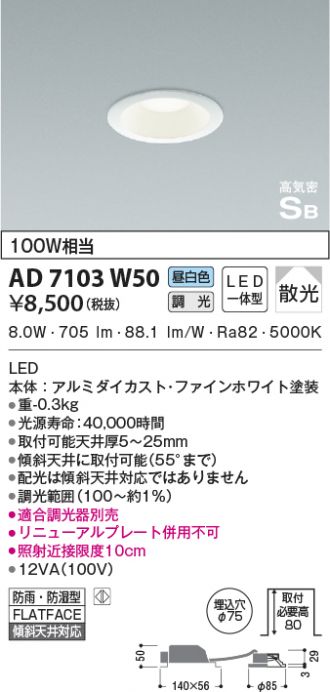 AD7103W50