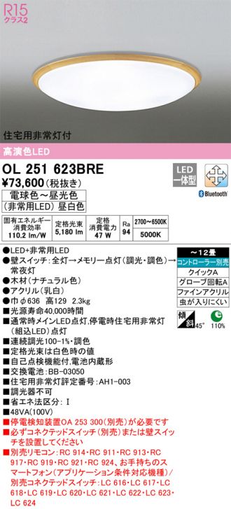 OL251623BRE(オーデリック) 商品詳細 ～ 激安 電設資材販売 ネットバイ