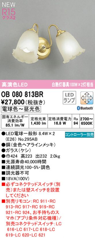 OB080813BR(オーデリック) 商品詳細 ～ 激安 電設資材販売 ネットバイ