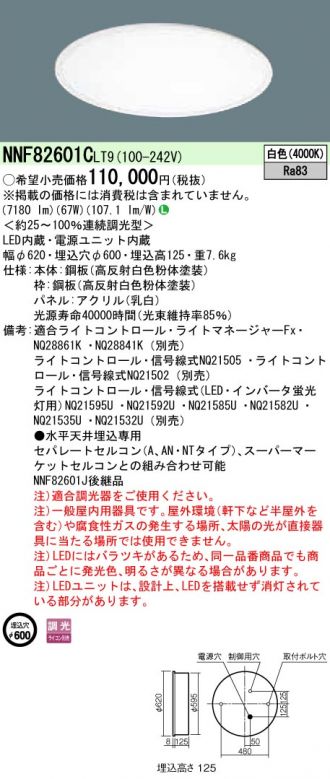 NNF82601CLT9(パナソニック) 商品詳細 ～ 激安 電設資材販売 ネットバイ